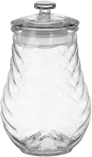 Sklenená dóza na potraviny 1,5 l so skleneným vekom