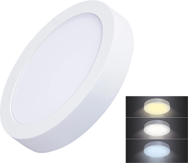 Solight LED mini panel CCT prisadený okrúhly 12 W 900 lm