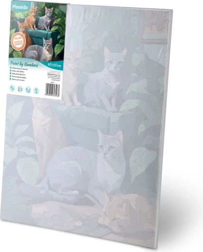 Pripravené plátno na ráme a číslované zóny