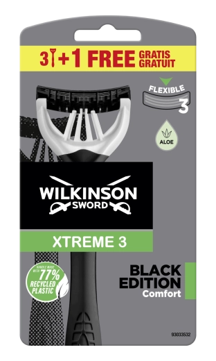 Wilkinson Xtreme 3 Black Edition holiaci strojček 3+1 ks