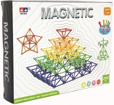 Magnetická stavebnica 250 ks plast a kov