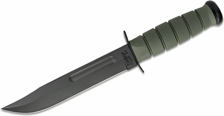 KA-BAR Full Size Foliage Green taktický nôž 18 cm s plastovým puzdrom