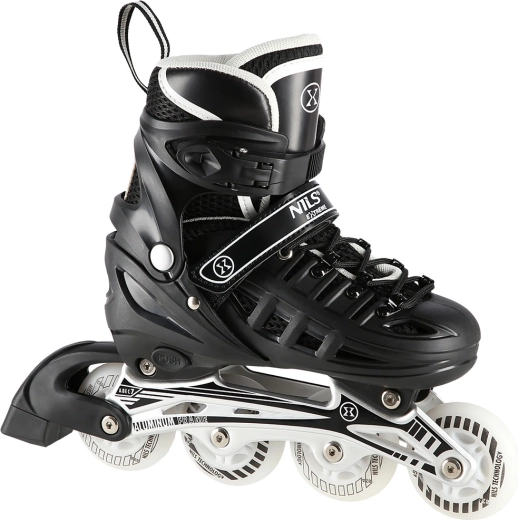 Detské korčule 4v1 NILS Extreme NH10905 – nastaviteľné inline, ľadové a quad korčule s LED kolieskami – S (31–34)