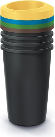 Sada triediacich košov na odpad 4×45 l Prosperplast Compacta R Drop