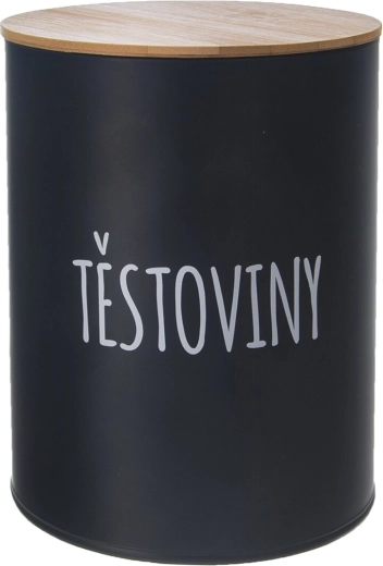 Dóza na cestoviny Black s bambusovým vekom