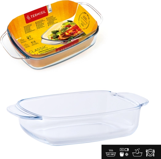 Sklenená žiaruvzdorná pekáčová misa 1,4 l TERMSIL Classic