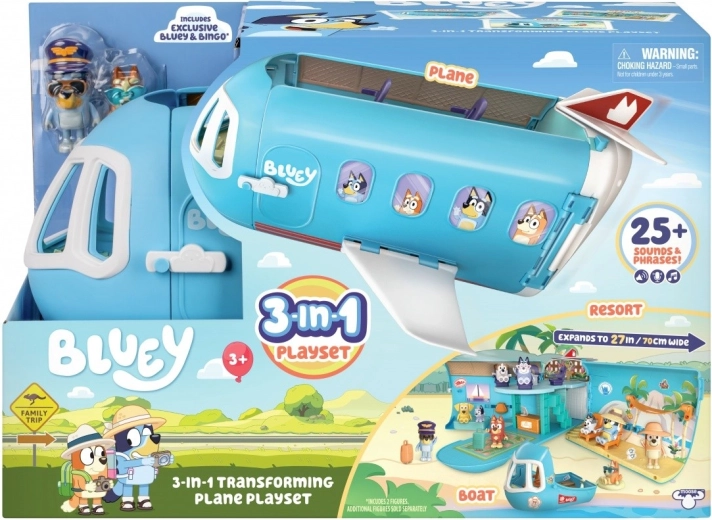 Bluey Lietadlo 3 v 1 s 2 figúrkami