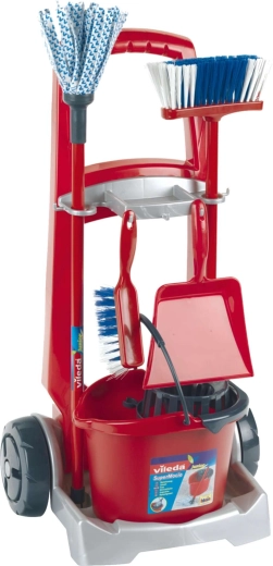 Vedro s vytláčacím košom a mop na realistické čistenie