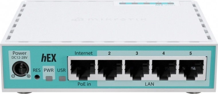 MikroTik hEX gigabitový router bez bezdrôtového pripojenia