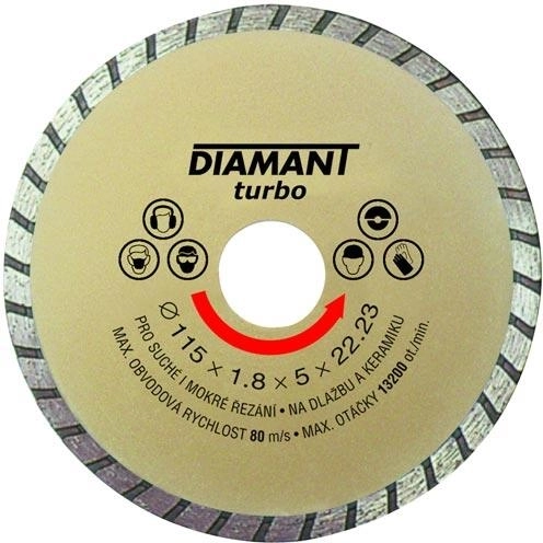 Diamantový rezný kotúč 150 mm Turbo s redukciou 22,2/20 mm