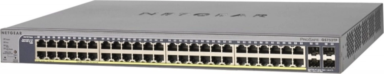 Chytrý prepínač NETGEAR GS752TP, 48× gigabit PoE, 4× SFP
