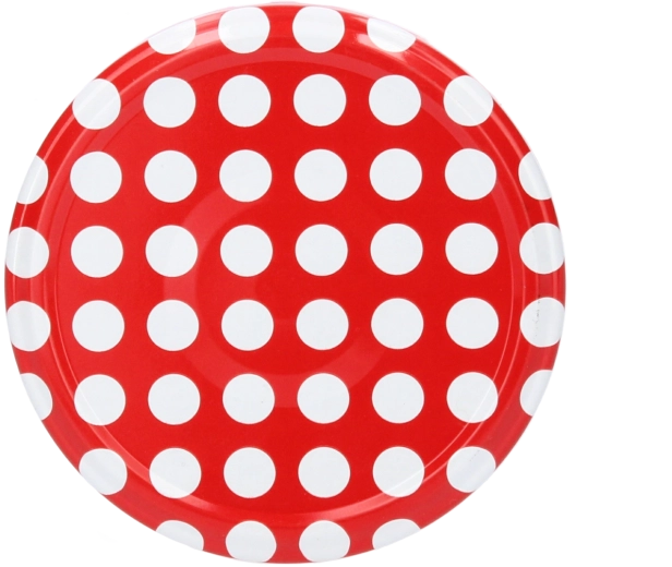Viečka na zaváracie poháre Twist 82 mm Groszek (bodky), 6 ks