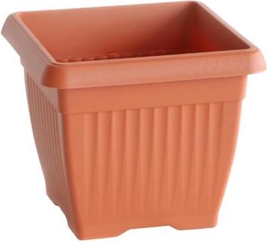 Plastový štvorcový kvetináč 19 × 19 cm, výška 16,5 cm