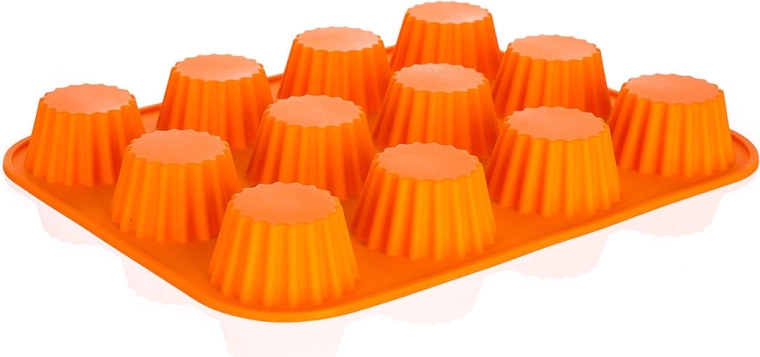 Silikónová forma na muffiny 12 ks oranžová 32 × 24 cm