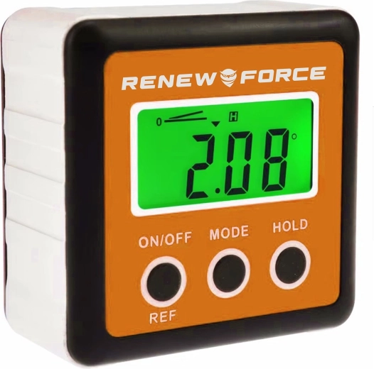 Digitálny uhlomer Renew Force s magnetickou základňou