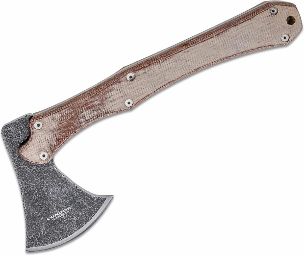 Sekera Condor Mountain P.A.S.S. 830 g, hnedá Micarta, kožené puzdro