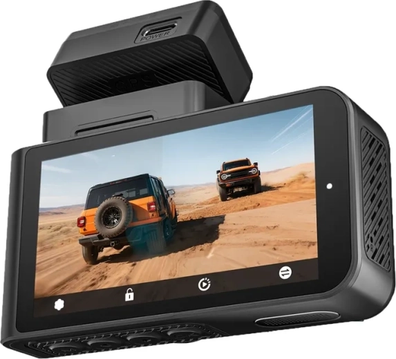 WOLFBOX X3 WiFi palubná kamera 2,5K so zadnou kamerou 1080p a 64 GB kartou