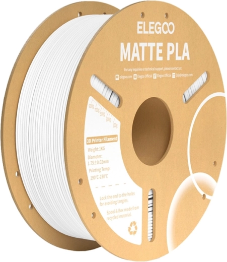 Matný PLA filament ELEGOO biely 1,75 mm 1 kg