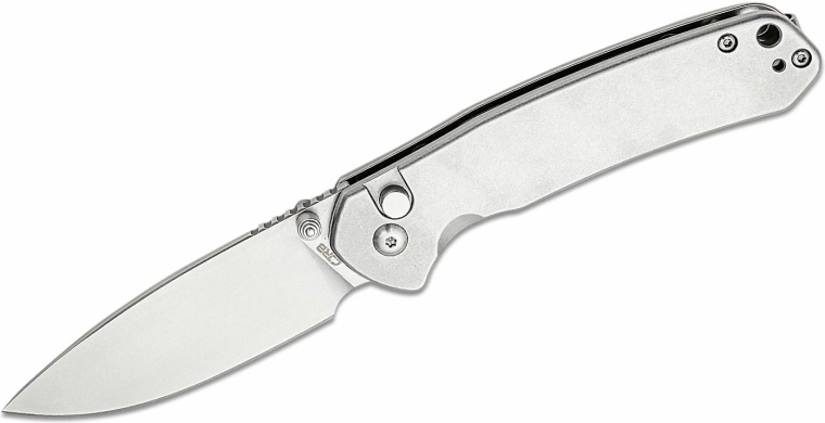 CJRB Pyrite Steel vreckový nôž 7,9 cm, celokovový stonewash