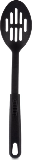 Čierna dierovaná naberačka BLACKLINE 30,5 cm