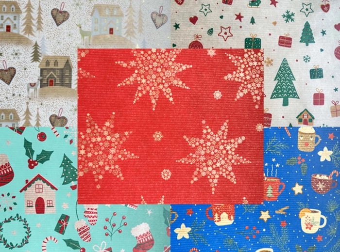 Vianočný baliaci papier Ecocolor 0,7 × 1,5 m