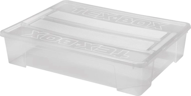 Plastový úložný box s vekom HEIDRUN TexBox 60 l