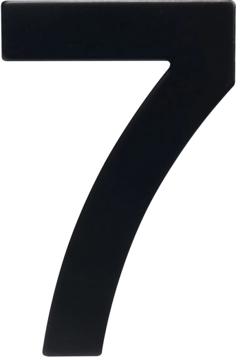 Domové číslo 7, 95 mm, nehrdzavejúca oceľ, čierna matná