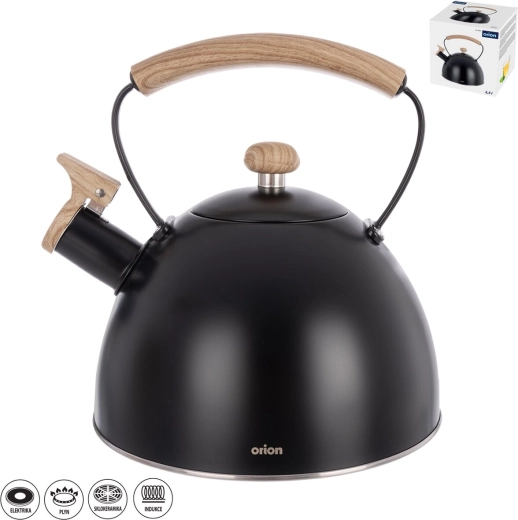 Nerezový čajník s píšťalkou Black 2,5 l