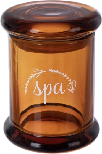 Kozmetická dóza z hnedého skla SPA s viečkom 60 ml