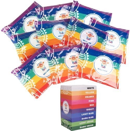 farebný prášok holi – sada 10×100 g