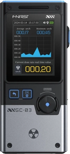 Multifunkčný detektor ionizujúceho žiarenia FNIRSI GC-03 BK