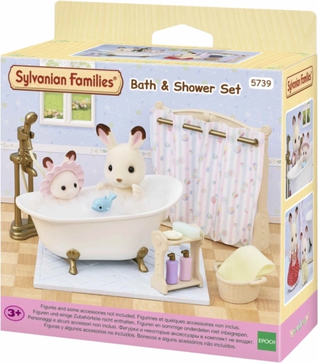 Sylvanian Families kúpeľňový set s vaňou a sprchou