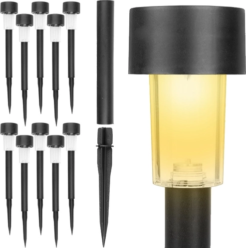 Solárne záhradné lampy 10 ks GARDLOV, zapichovacie, teplé biele svetlo