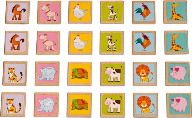 Lucy & Leo drevené pexeso Zvieratká (24 kartičiek)