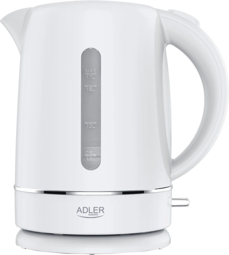 Elektrická rýchlovarná kanvica Adler 1,7 l biela
