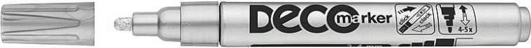 Popisovač ICO Deco strieborný 2–4 mm