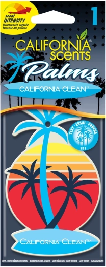 California Scents Palm California Clean závesná papierová vôňa - 1 kus