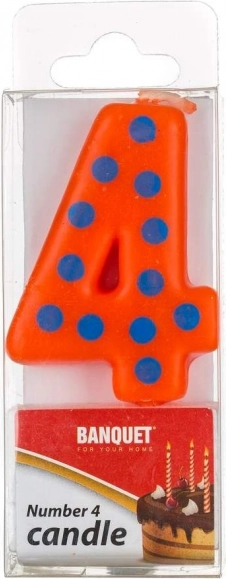 Narodeninová sviečka číslo 4 MY PARTY