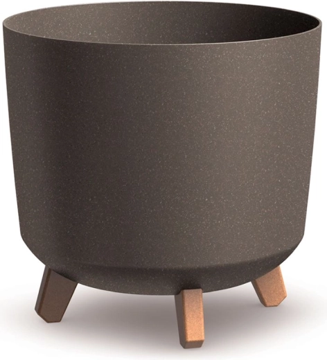 Kvetináč Gracia Tubus Eco Wood 29,8 cm – káva