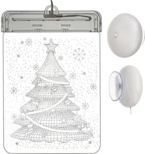 Vitraž LED 3D – vianočný stromček – Stromček