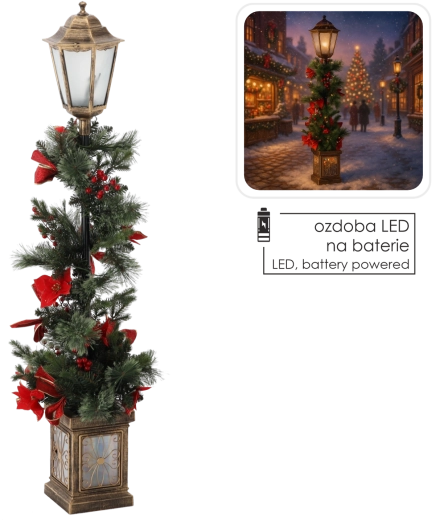 Vianočná LED lampa 120 cm s girlandou