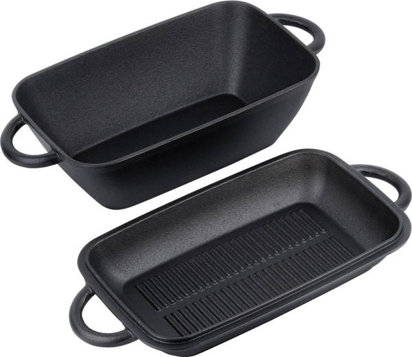 Dve nádoby v jednom: pekáč + grilovacia pokrievka