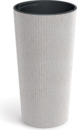 Kvetináč Lamia Slim Eco Wood 25 cm biely