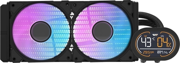 Vodné chladenie CPU Darkflash DH240D v2, 240 mm, ARGB, čierne