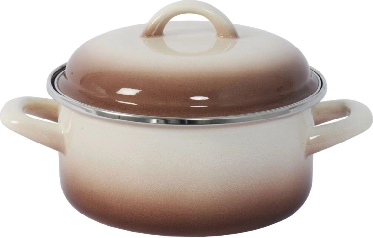 Kastról s pokrievkou 18 cm, 2 l, CAPUCINO smalt