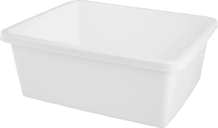 Obdĺžniková plastová miska 11 l biela 37,5 × 30,5 cm