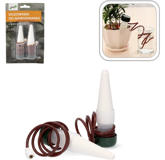 Súprava 2 zavlažovacích dávkovačov s hadičkou 80 cm