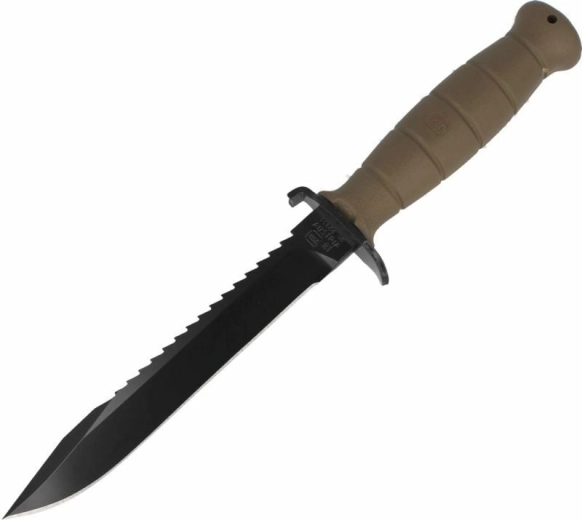 GLOCK FM81 survival nôž Dark Earth s pílou, 16,5 cm