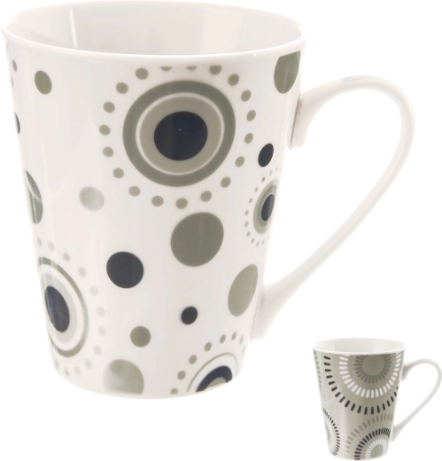 Porcelánový hrnček kruhy 0,35 l – mix dekorov