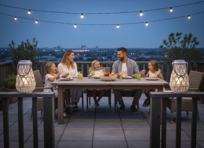 Pripravený aj na večery na terase